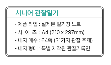 치매예방 기억소환 자기돌봄 주변관찰 시니어관찰일기